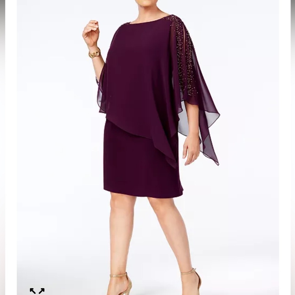 Xscape Purple beaded Women's Dress